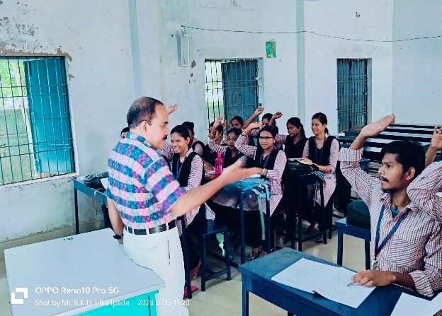 Nodal Officer Interacting with Students
