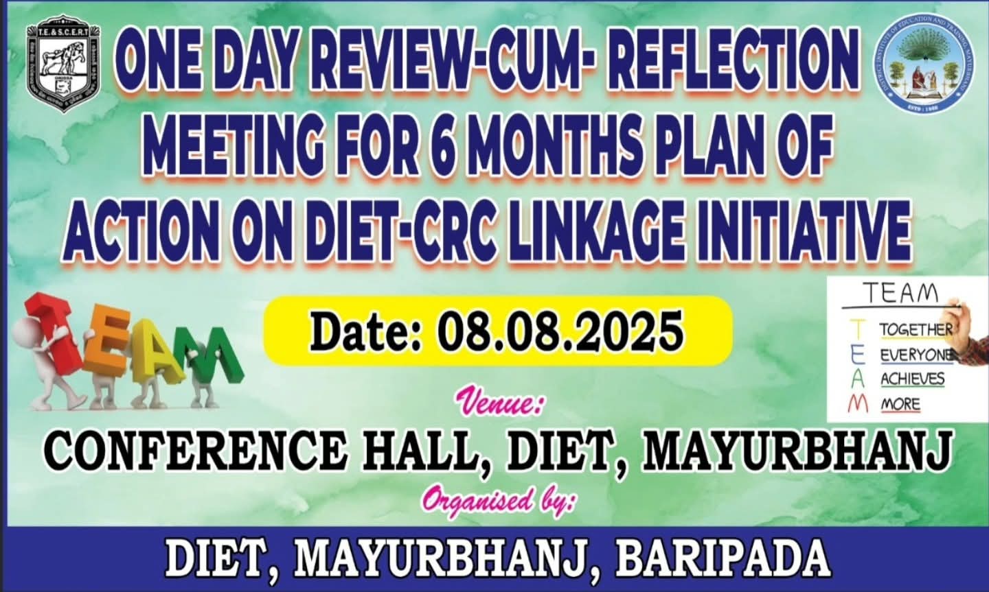 One Day Review cum Reflection Meeting for 6 Months of Action on DIET-CRC Linkage Initiative-2025